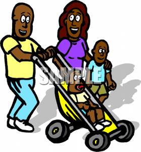 279x300 Clip Art Image A Smiling African American Family