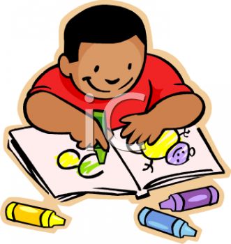 331x350 Royalty Free Clip Art Image African American Boy Coloring