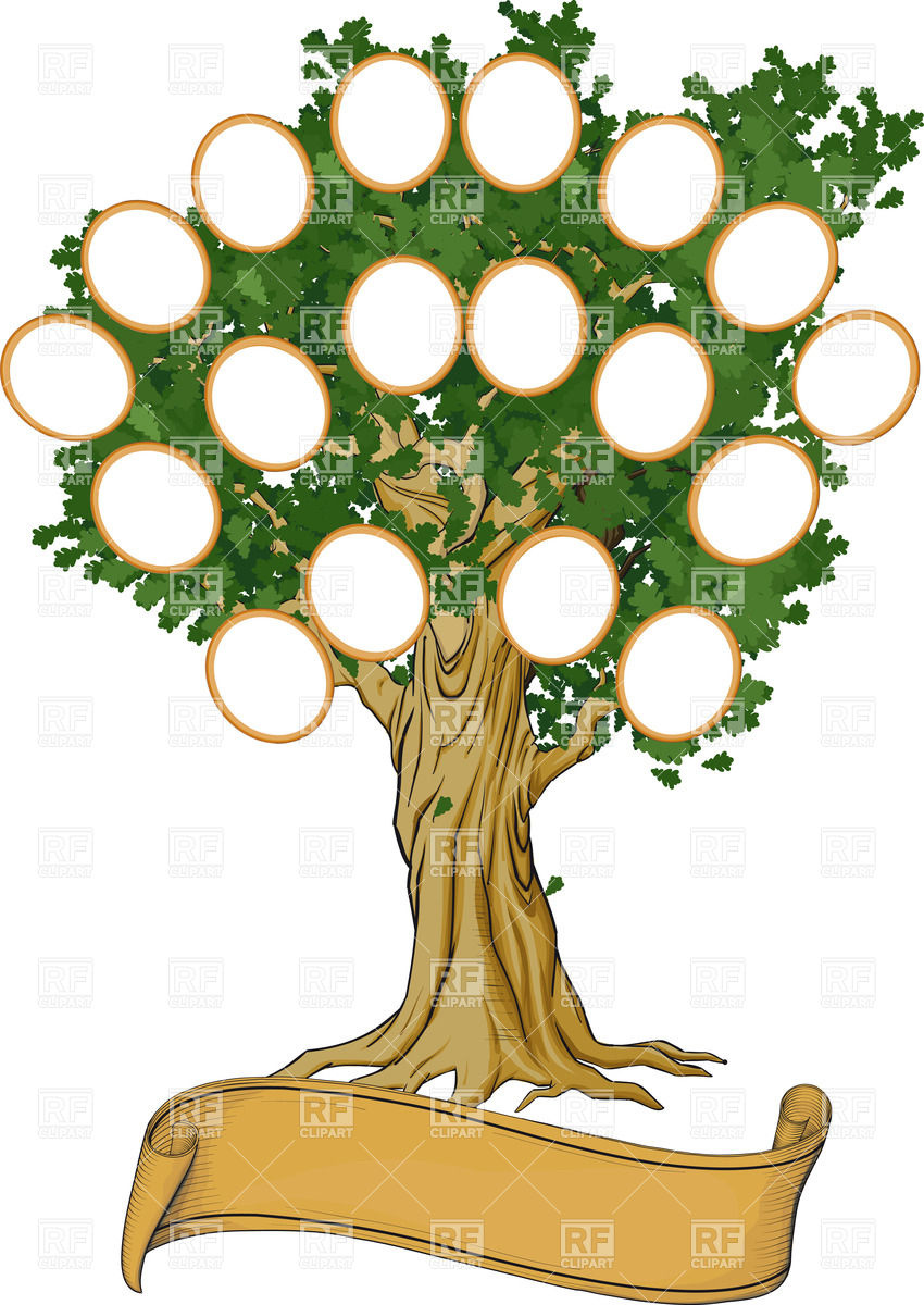 850x1200 Family Tree Vector Clipart