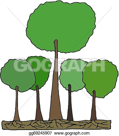 411x470 Forest Clipart Tall Tree