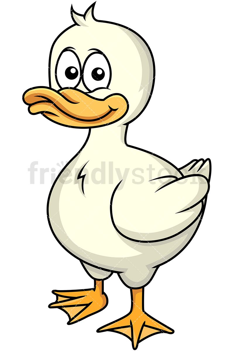 800x1200 Cheerful Little Duck Cartoon Vector Clipart Royalty, Clip Art