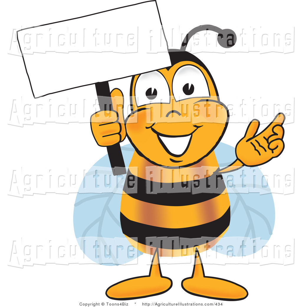 1024x1044 Agriculture Clipart Of A Bumblebee Mascot Cartoon Character