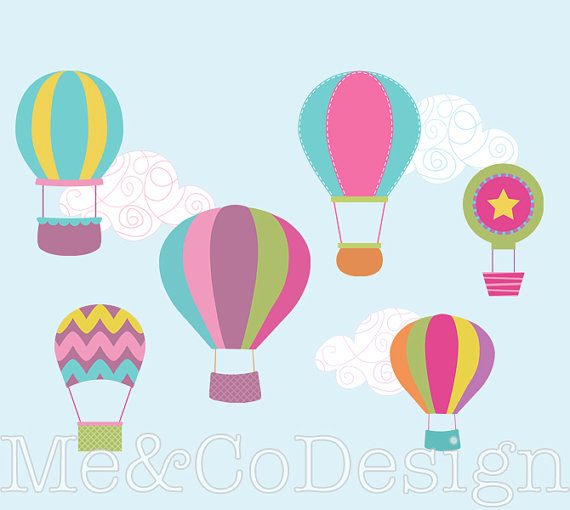 570x510 Hot Air Balloon Clipart, Fun Cute Clipart, Balloons And Clouds