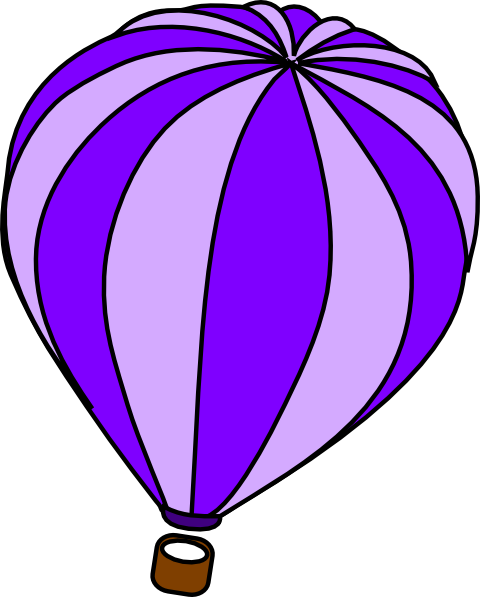 480x597 Hot Air Balloon Purple Clip Art
