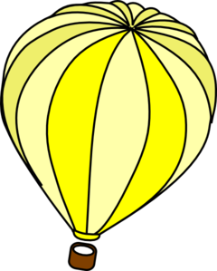 240x299 Hot Air Balloon Yellow Clip Art