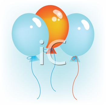 350x347 Picture Of 3 Balloons Floating In The Air In A Vector Clip Art