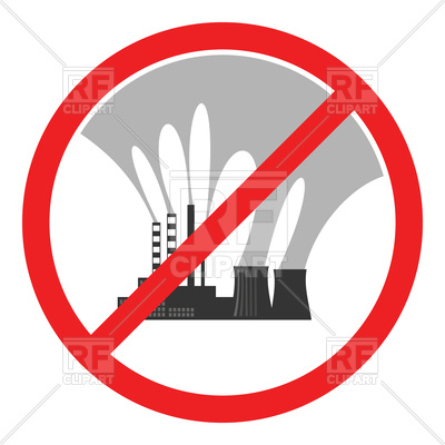 400x400 Stop Air Pollution Sign Royalty Free Vector Clip Art Image