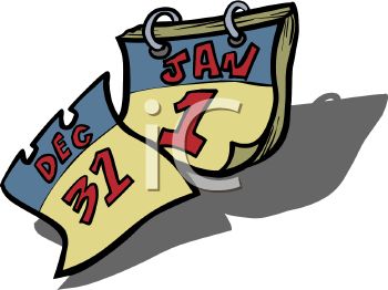 350x262 Calendar Showing Dec 31 And Jan 1