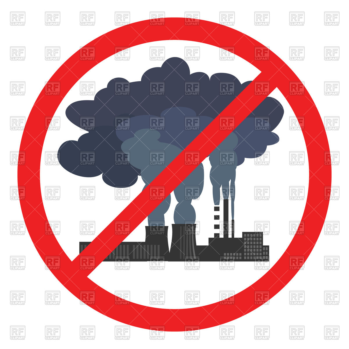 1200x1200 Stop Air Pollution Sign Royalty Free Vector Clip Art Image