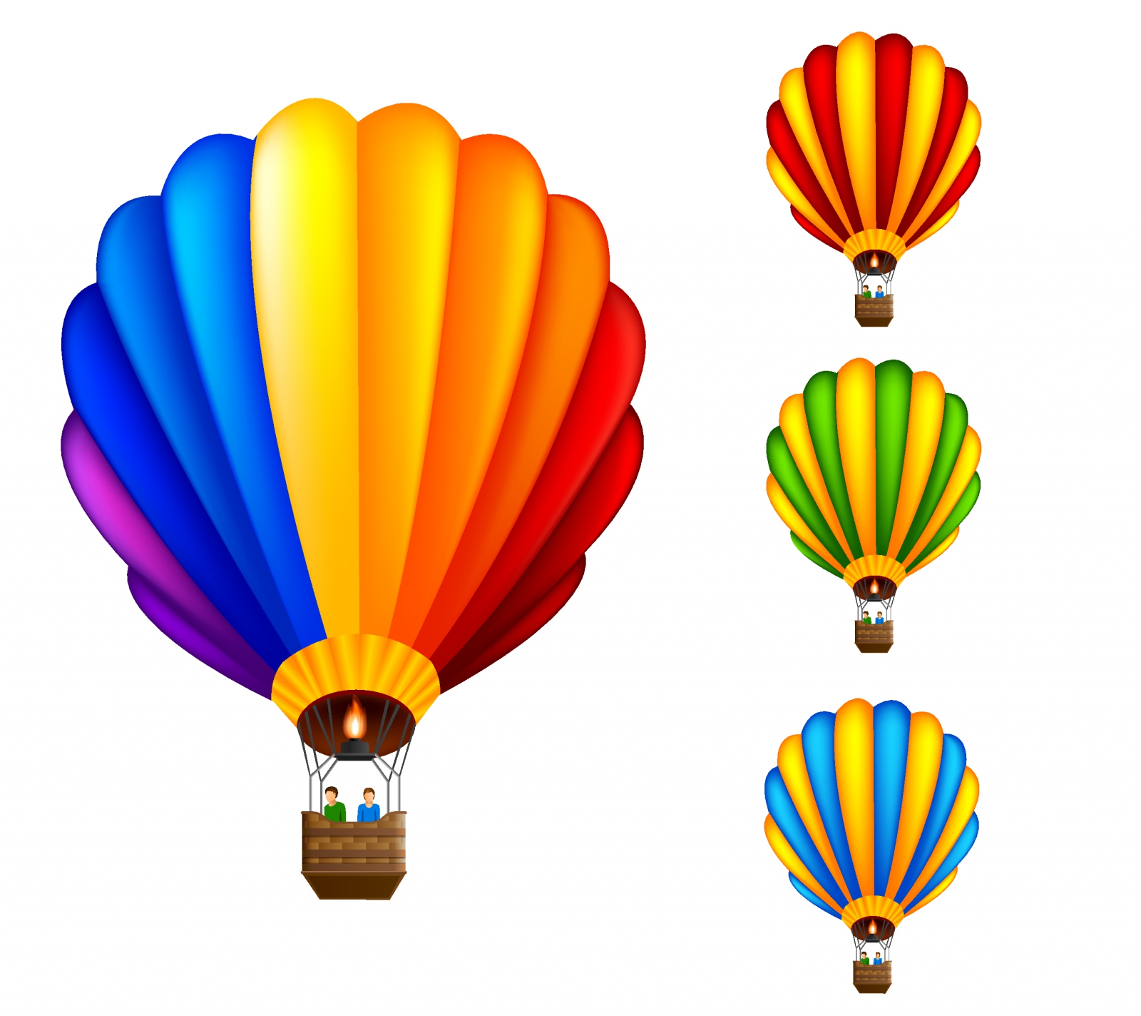 1600x1424 Free Hot Air Balloon Vector Group