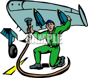 350x312 Aircraft Maintenance Clipart