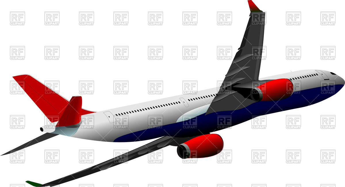1200x650 Approaching Airplane On White Background Royalty Free Vector Clip