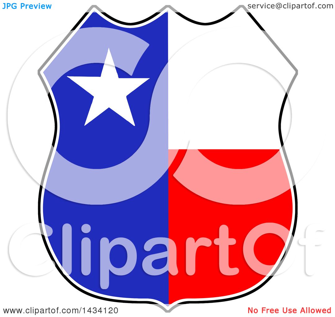 1080x1024 Clipart Of A Cartoon Texas Badge