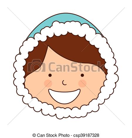 450x470 Alaska Boy Character Icon Vector Illustration Design Vector