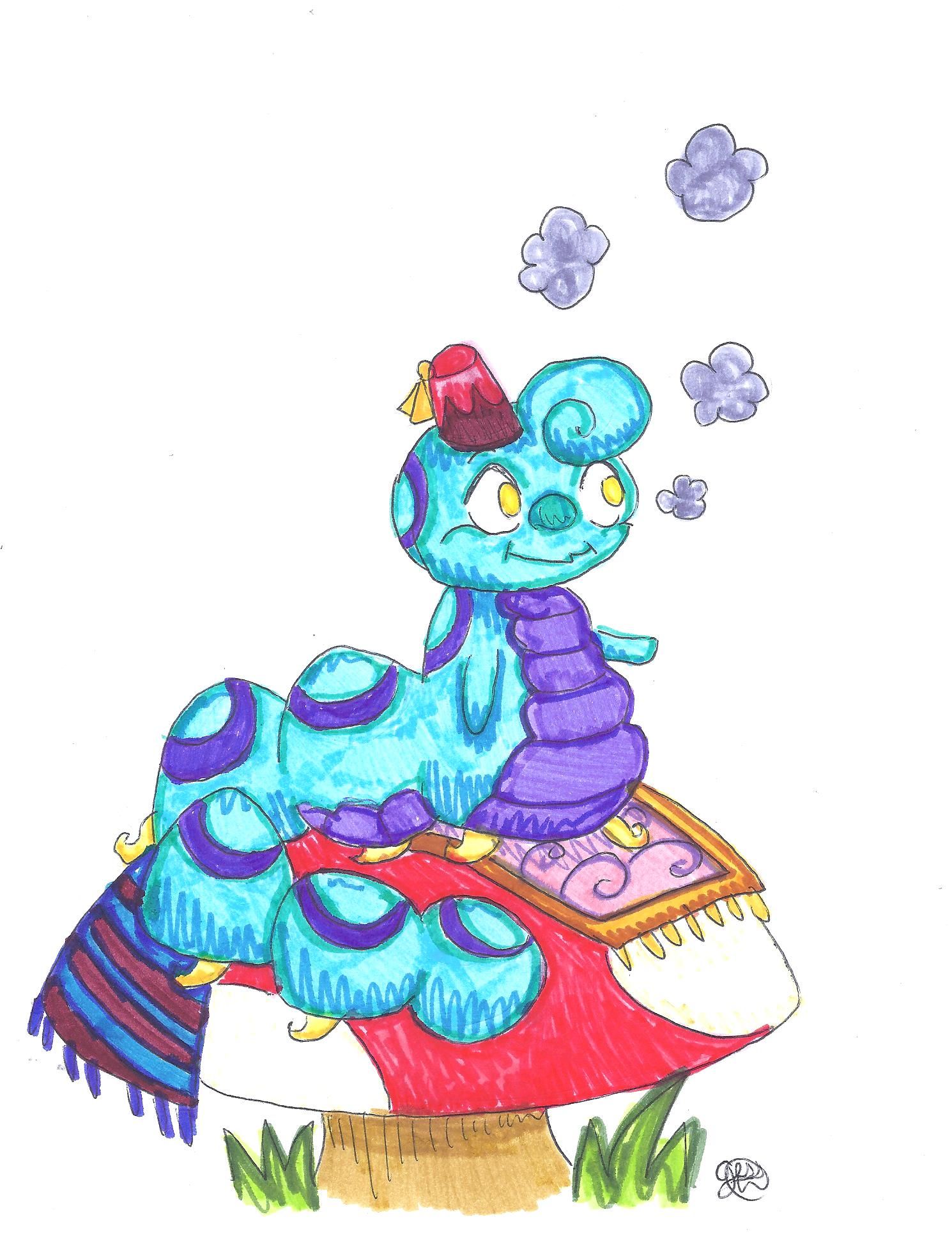 1490x1940 Caterpillar Art From Alice In Wonderland ~cherrydragon6