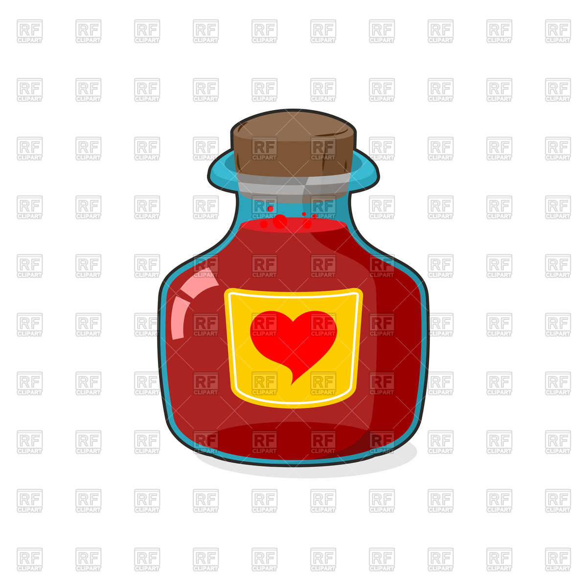 1200x1200 Love Potion Bottle Royalty Free Vector Clip Art Image