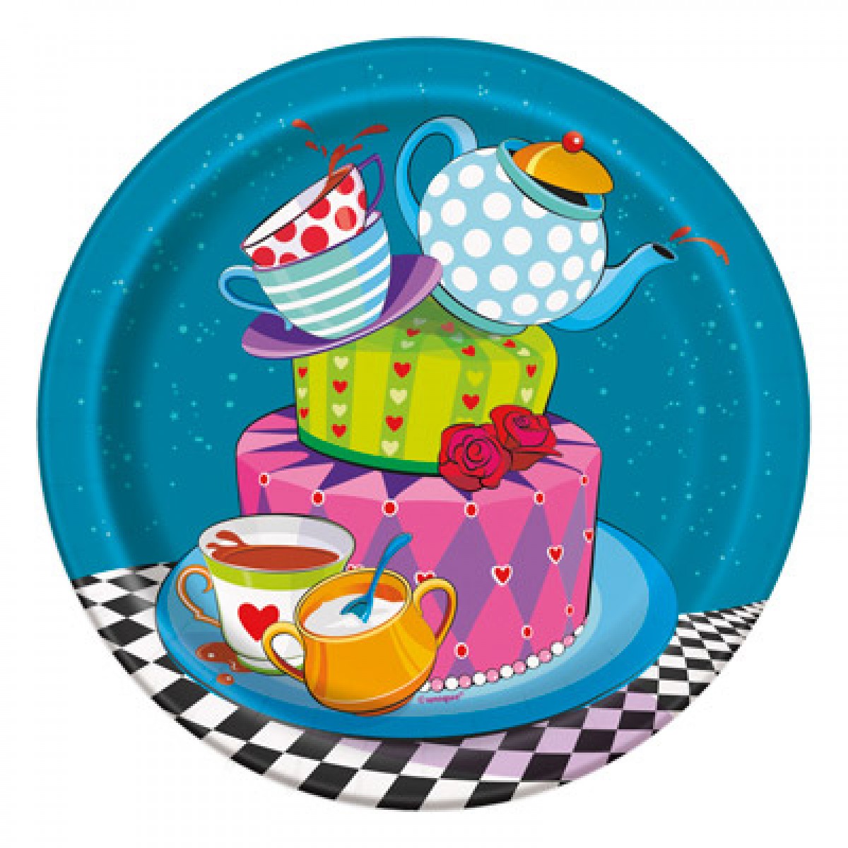 1200x1200 Mad Hatter Tea Party Plates (Alice In Wonderland) Party Dessert