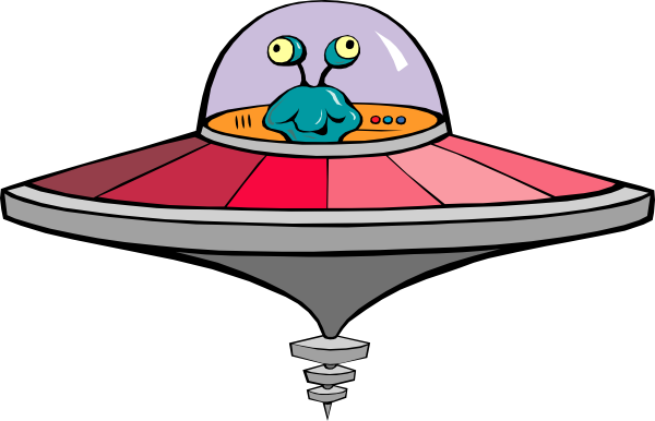 600x386 Alien Flying Saucer Clipart