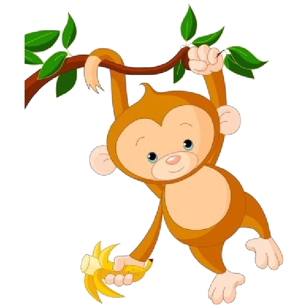 600x600 Baby Monkey Clip Art Plant Clipart