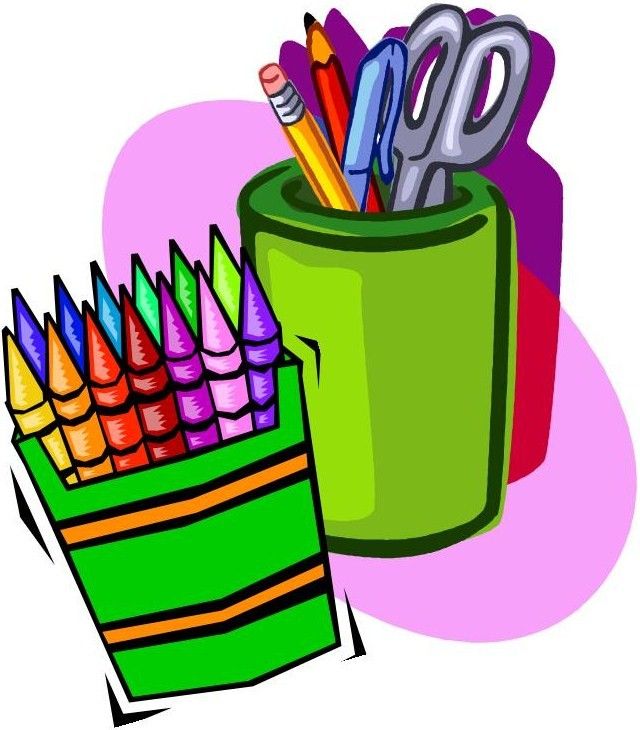 640x730 School Supplies Clip Art Art Supplies Clipart Clipart Panda Free
