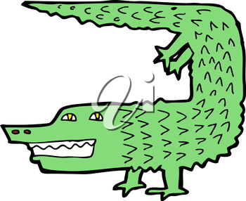 350x286 Clipart Illustration Of An Alligator