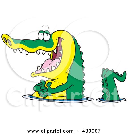 450x470 Royalty Free (Rf) Clip Art Illustration Of A Cartoon Alligator