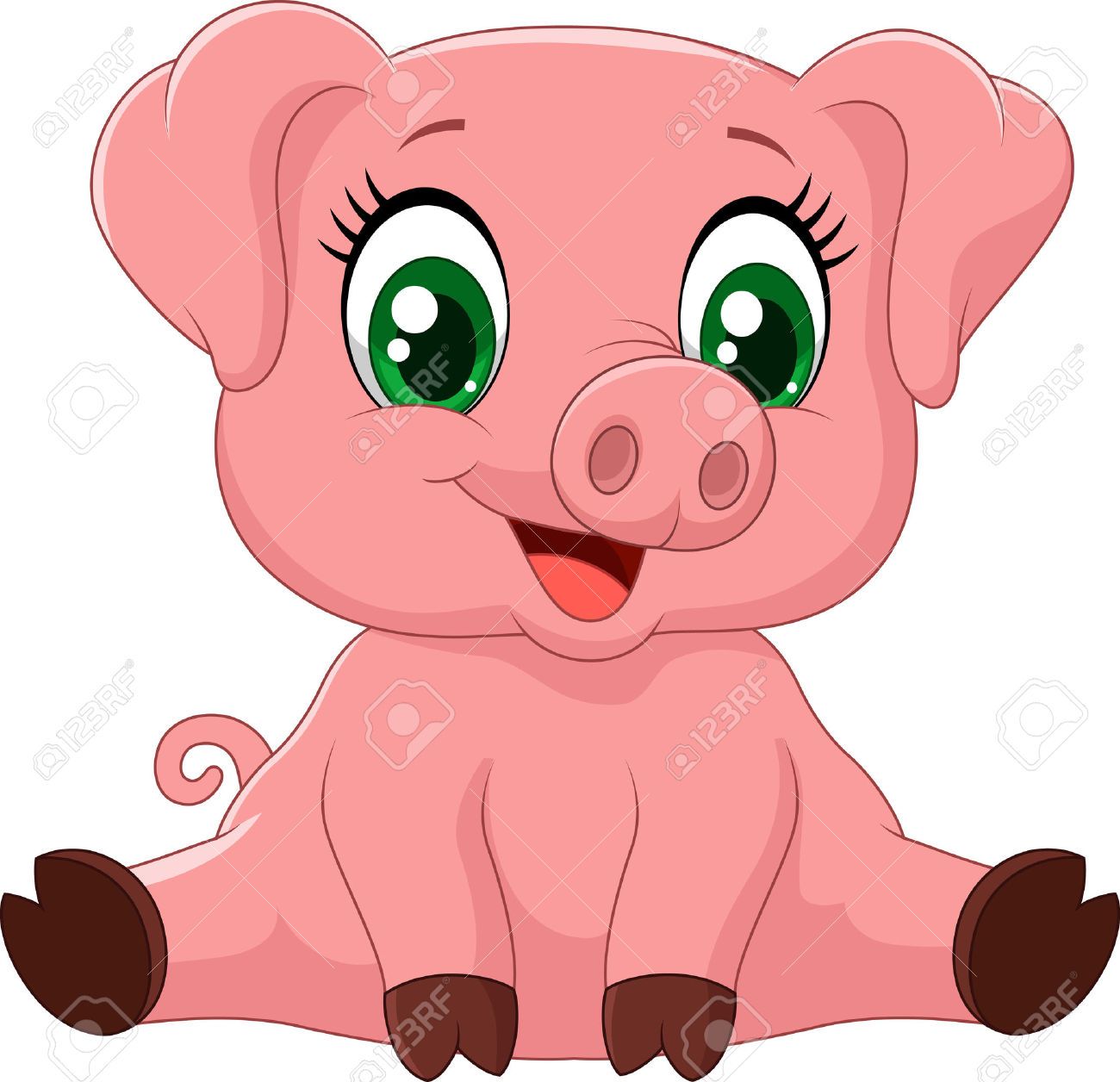 1300x1256 Cochon Rose Banque D'Images, Vecteurs Et Illustrations Libres De