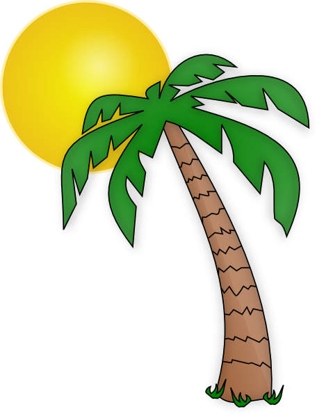 456x595 Palm Trees Clipart