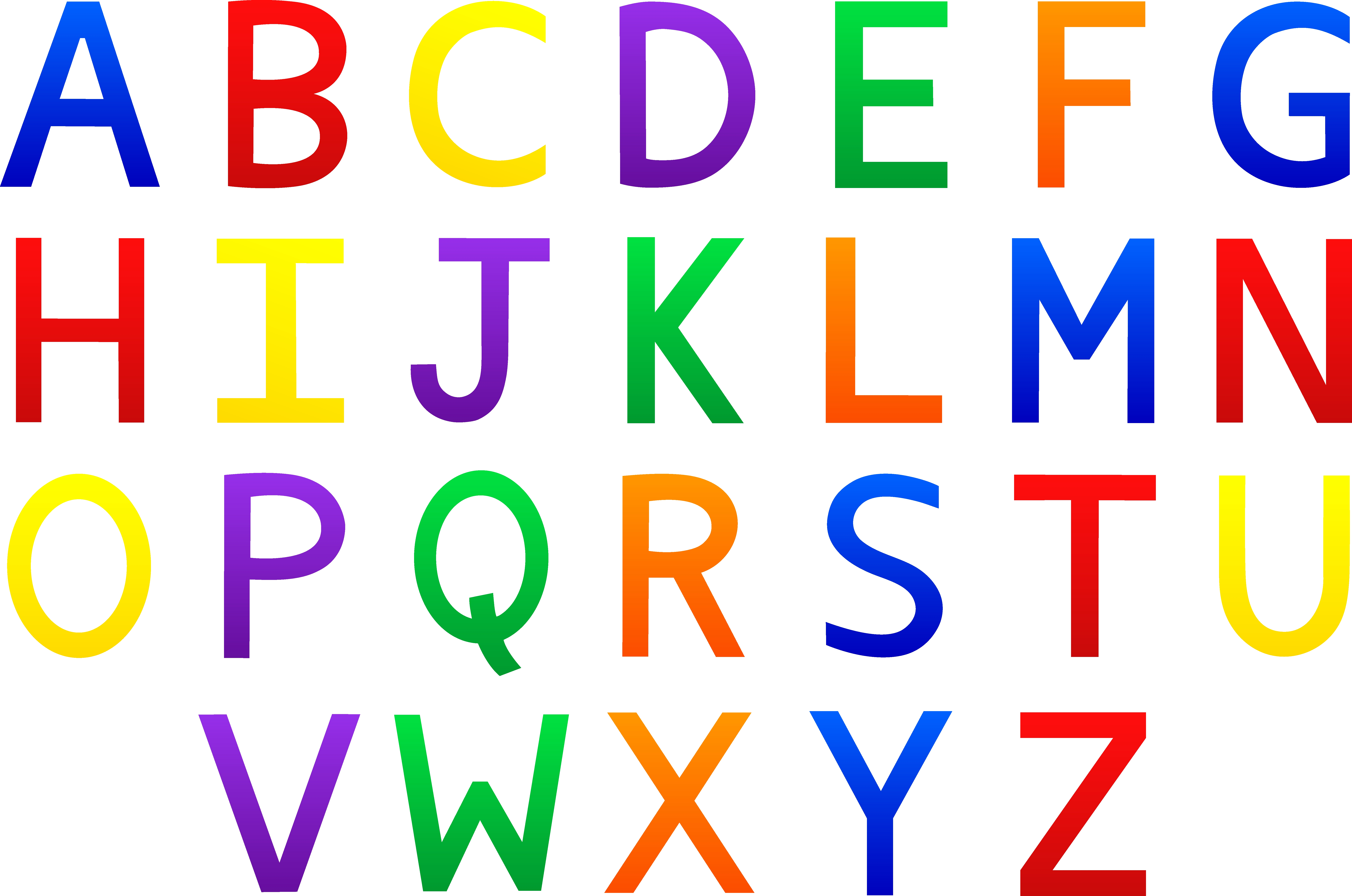 7810x5176 Fresh Letters Clipart Collection
