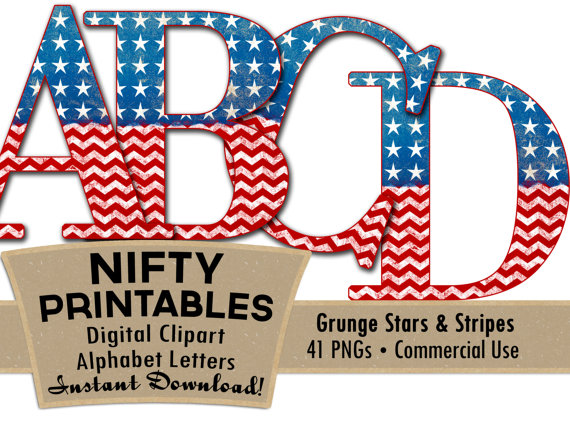 570x437 American Flag Alphabet Letters