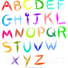 268x268 Colorful Printable Letters Best Coloring Pages