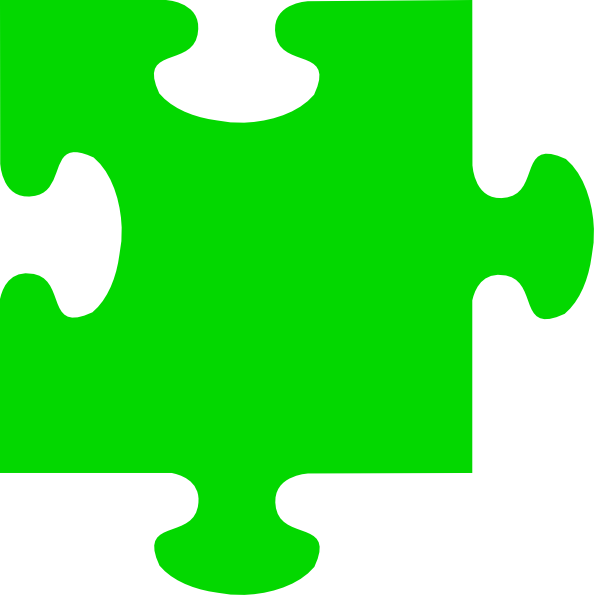 594x595 Green Jigsaw Clip Art