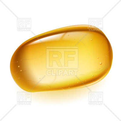 400x400 Piece Of Golden Amber Royalty Free Vector Clip Art Image