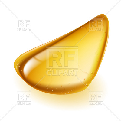 400x400 Realistic Piece Of Amber Royalty Free Vector Clip Art Image