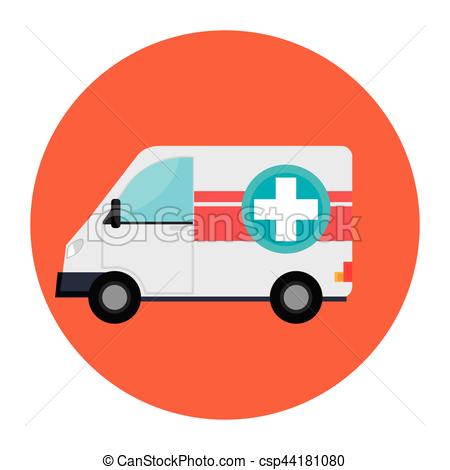 450x470 Ambulance Emergency Vehicle Icon Vector Illustration Design Vector
