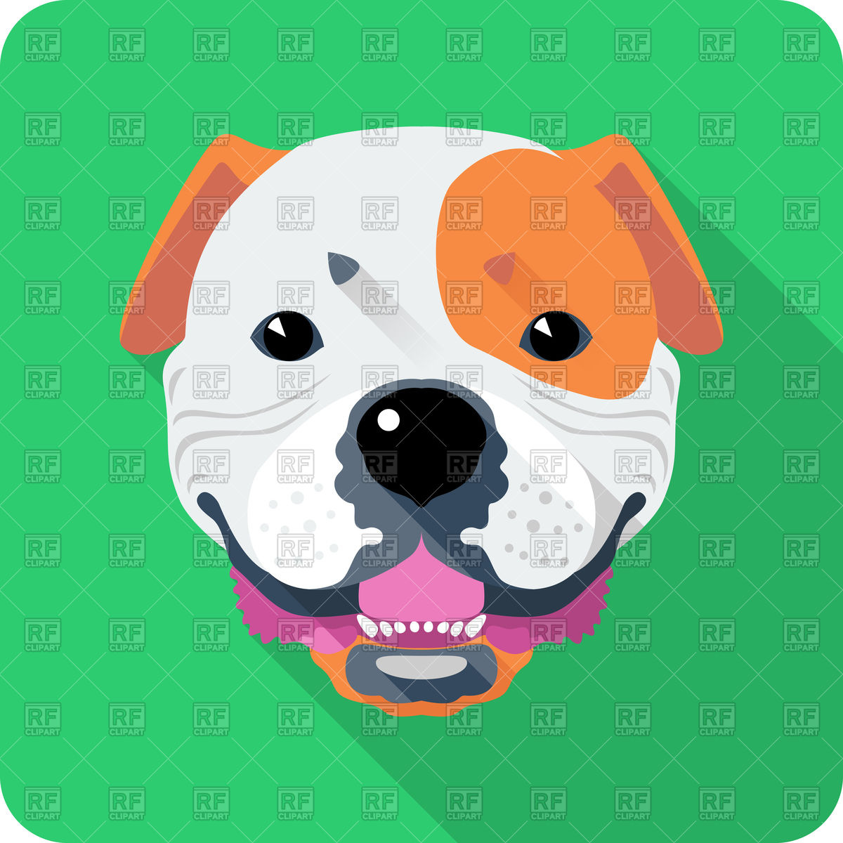1200x1200 Dog American Bulldog Icon Royalty Free Vector Clip Art Image