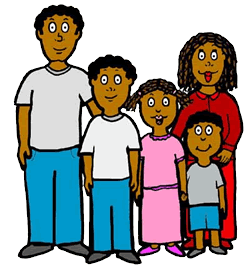 250x271 African American Family Clipart