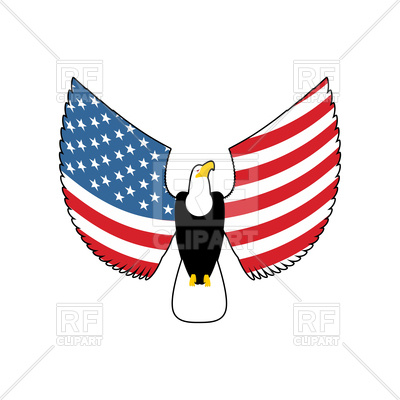 400x400 Eagle With American Flag Wings Royalty Free Vector Clip Art Image