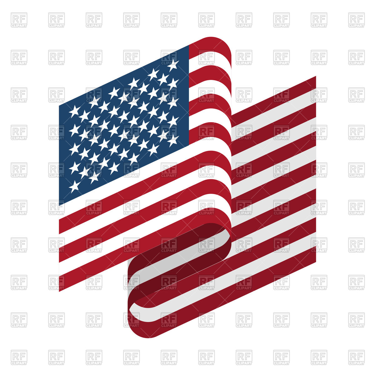 1200x1200 Usa Flag On White Background