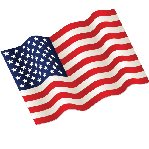 500x501 Waving Flag Clipart Vector