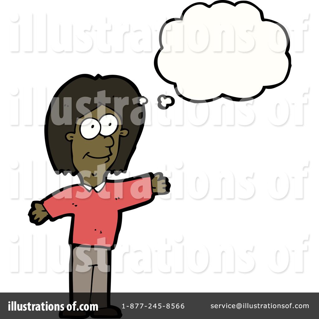 1024x1024 African American Girl Clipart