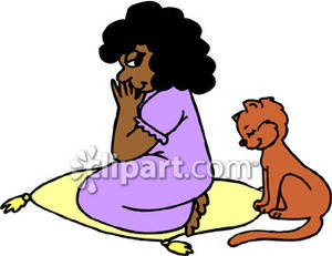 300x231 An African American Girl And Her Cat Praying