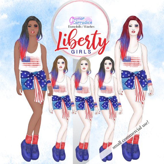 570x570 4th July Clipart Independence Day Girls Clip Art Fashion Dolls