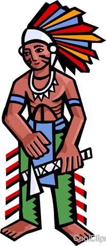 207x480 North American Indian Royalty Free Vector Clip Art Illustration