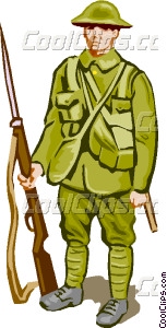 153x300 Soldier With Weapon Vector Clip Art