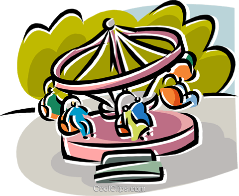 480x393 Amusement Park Rides Royalty Free Vector Clip Art Illustration