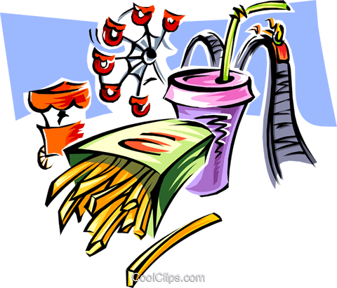 480x411 Amusement Parkfood Royalty Free Vector Clip Art Illustration