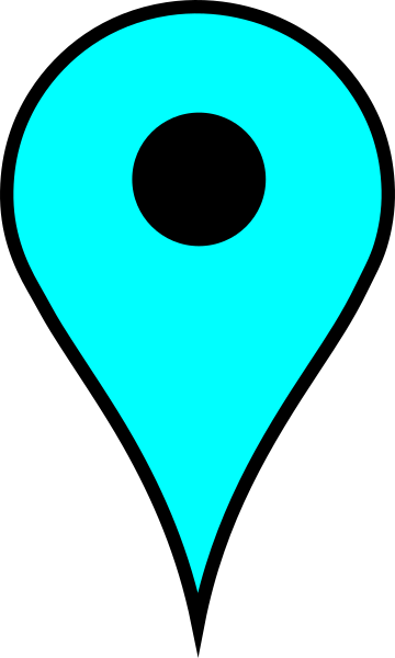 360x600 Map Pin Light Blue Clip Art