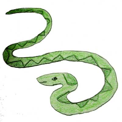 400x400 Smooth Green Snake Clipart Black And White