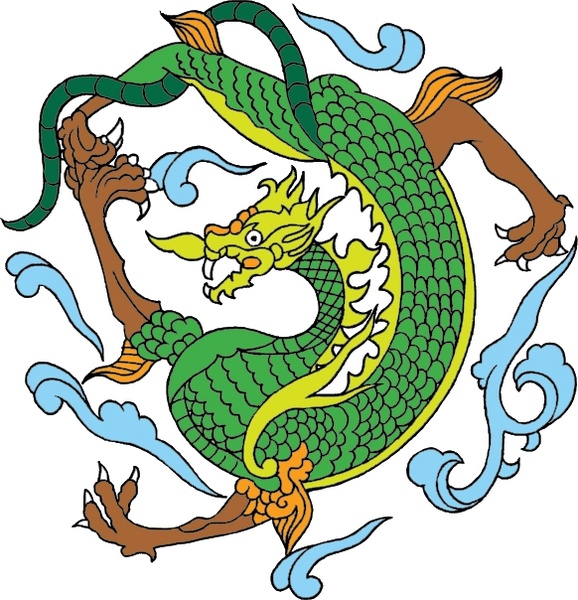 578x600 Chinese Dragon With Fire Free Vector Download (1,879 Free Vector
